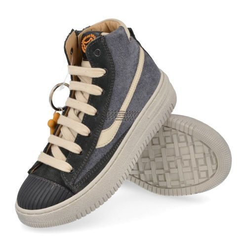 Stones and bones sneakers grijs Jongens (sneakers donker grijs met bescherm top - mistra 5303) - Junior Steps
