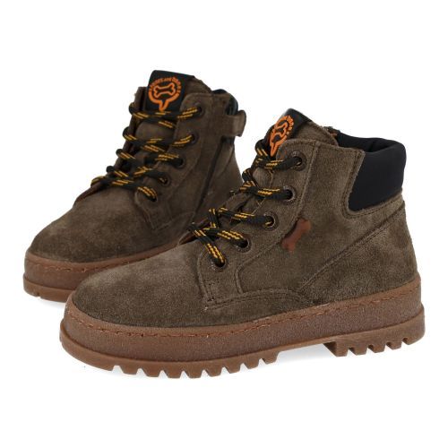 Stones and bones veterboot kaki Jongens (veterboots jongens kaki  - Boogy 5392) - Junior Steps
