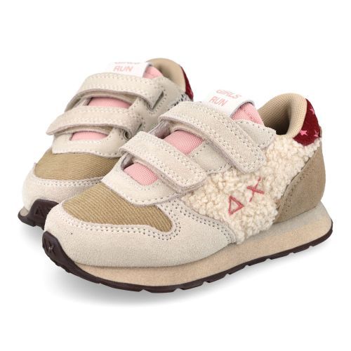 Sun68 sneakers beige Meisjes (sneakers beige met wol accent - BZ46408 31) - Junior Steps