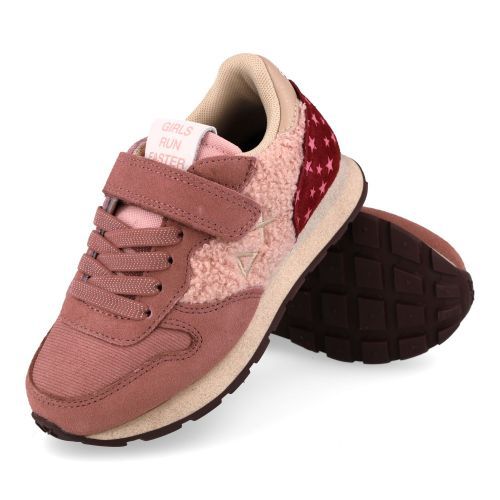 Sun68 sneakers roze Meisjes (sneakers Roze met wol accent - KZ46408 04) - Junior Steps