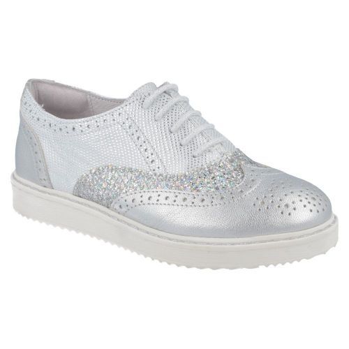 Terre bleue Lace shoe Silver Girls (tb531) - Junior Steps
