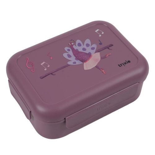 Trixie boterhamdoos lila Meisjes (Brooddoos met clips Ballerina Mrs.Peacoc - 66-154) - Junior Steps