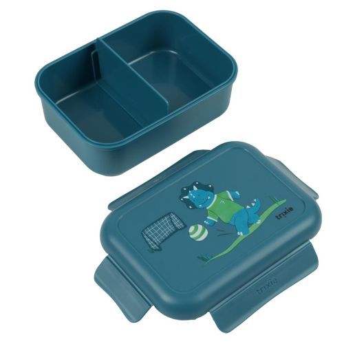 Trixie boterhamdoos blauw  (Brooddoos met clips Ballplayer Mr.Tricer - 66-151) - Junior Steps
