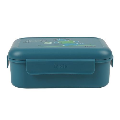 Trixie boterhamdoos blauw  (Brooddoos met clips Ballplayer Mr.Tricer - 66-151) - Junior Steps