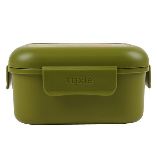 Trixie boterhamdoos groen  (Snack box met clips  Fireman Mr. Dino - 04-149) - Junior Steps