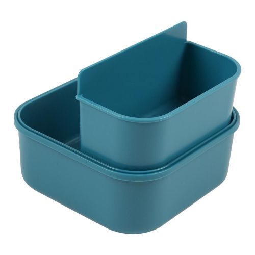 Trixie boterhamdoos blauw  (Snack box met clips  Mr. Triceratops - 04-151) - Junior Steps