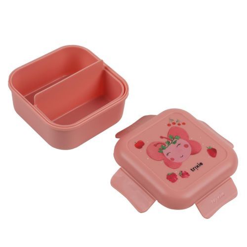 Trixie boterhamdoos roze Meisjes (Snack box met clips  Mrs. Butterfly - 04-153) - Junior Steps