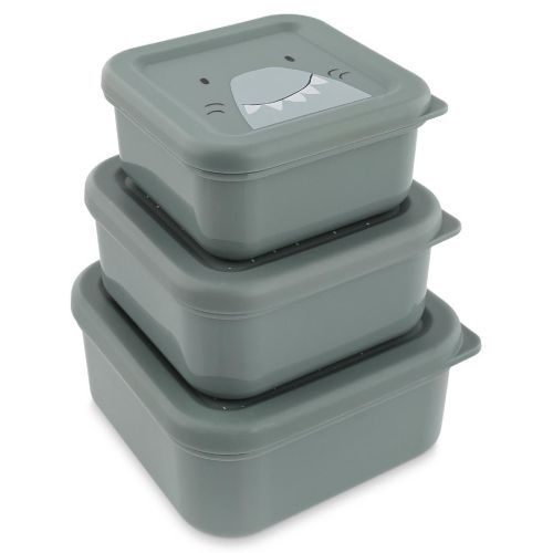 Trixie boterhamdoos grege Meisjes (Snack box set 3pcs Mr.Shark - 05-225) - Junior Steps