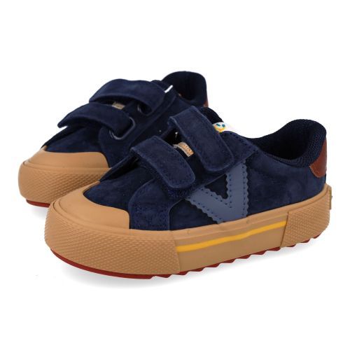 Victoria sneakers blauw  (blauwe sneaker met velcrosluiting - 1065201 marino) - Junior Steps