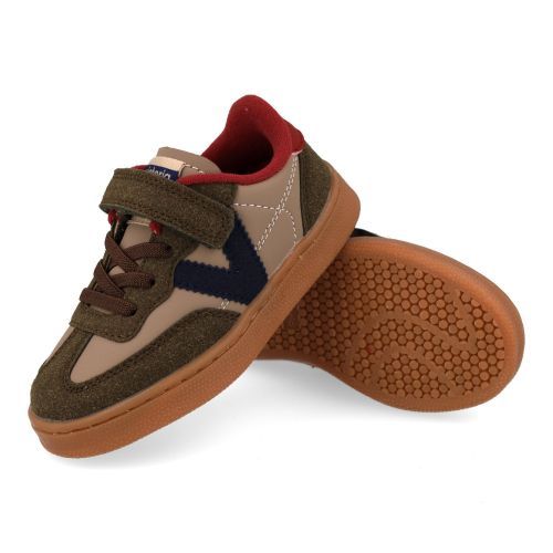 Victoria sneakers kaki  (kaki sneaker met velcrosluiting - 1256110 kaki) - Junior Steps