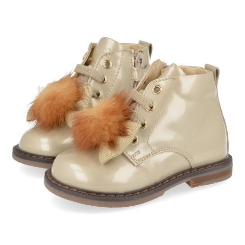 Walkey veterboot beige Meisjes (beige lak veterbottine - 43362) - Junior Steps