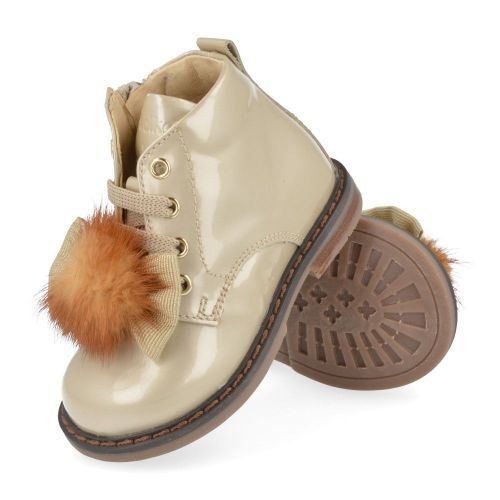 Walkey veterboot beige Meisjes (beige lak veterbottine - 43362) - Junior Steps