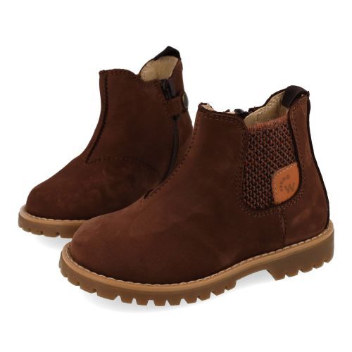 Walkey laarzen kort bruin Jongens (bruine bottine - 44302) - Junior Steps