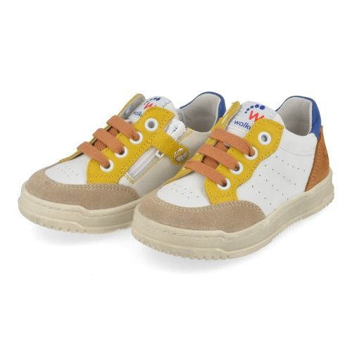 Walkey sneakers wit Jongens ( - witte beige sneaker43491) - Junior Steps