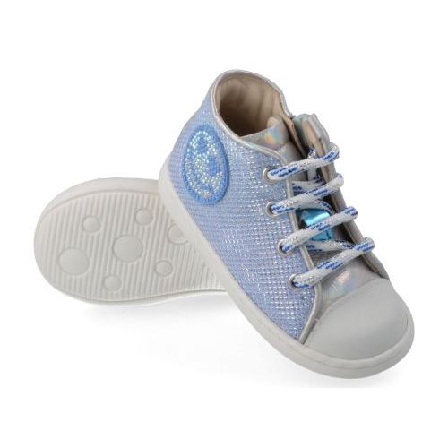 Zecchino d'oro sneakers blauw Meisjes ( - blauw sneaker met smileyN12-1513) - Junior Steps