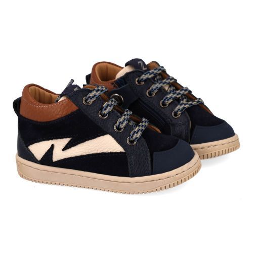 Zecchino d'oro sneakers blauw Jongens (blauwe sneaker met rubber stootneus - B13-1304) - Junior Steps