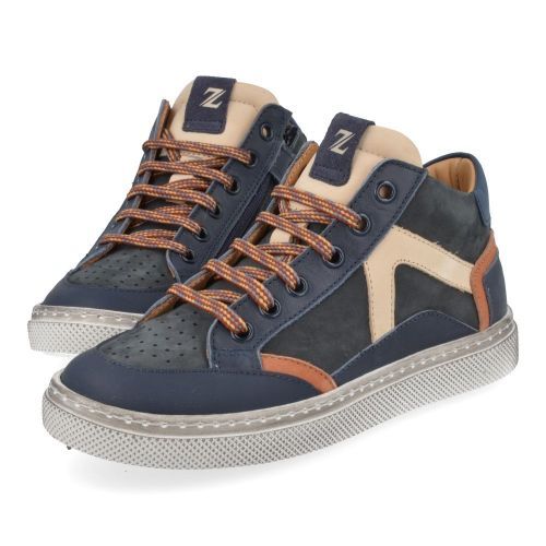 Zecchino d'oro sneakers blauw Jongens (Blauwe sneaker met rubbere stootneus - M12-7225) - Junior Steps