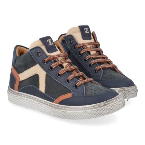 Zecchino d'oro sneakers blauw Jongens (Blauwe sneaker met rubbere stootneus - M12-7225) - Junior Steps