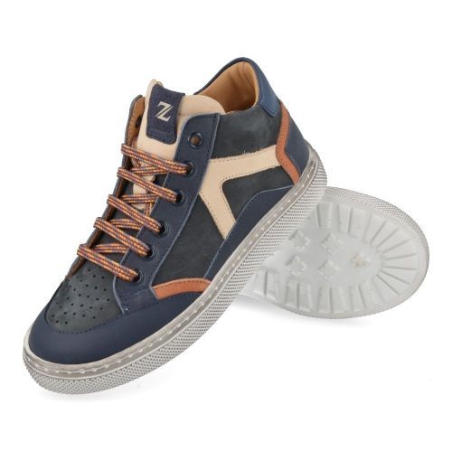 Zecchino d'oro sneakers blauw Jongens (Blauwe sneaker met rubbere stootneus - M12-7225) - Junior Steps