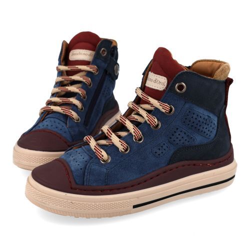 Zecchino d'oro sneakers blauw Jongens (Blauwe sneaker met rubberen top - f13-4316) - Junior Steps