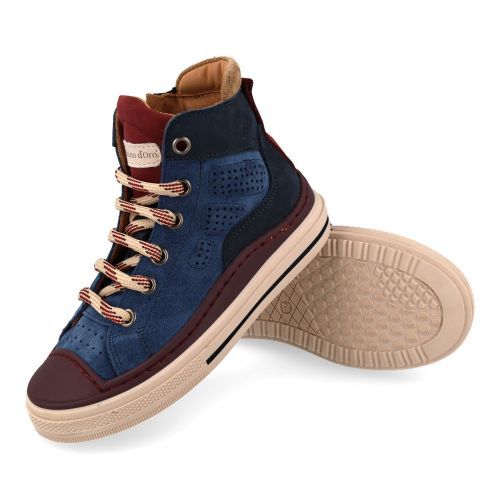 Zecchino d'oro sneakers blauw Jongens (Blauwe sneaker met rubberen top - f13-4316) - Junior Steps