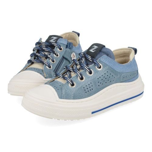 Zecchino d'oro sneakers blauw Jongens ( - blauwe sneaker met stevige stootneusF13-4335-2B) - Junior Steps