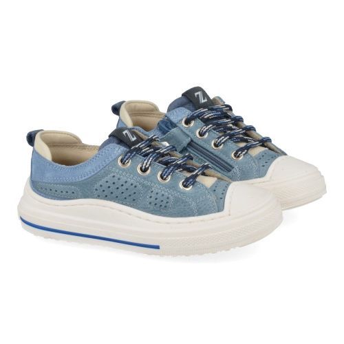 Zecchino d'oro sneakers blauw Jongens ( - blauwe sneaker met stevige stootneusF13-4335-2B) - Junior Steps