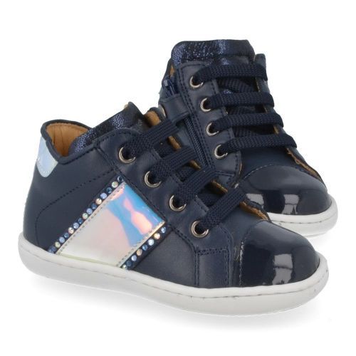 Zecchino d'oro sneakers blauw Meisjes ( - blauwe sneaker met strass1130) - Junior Steps