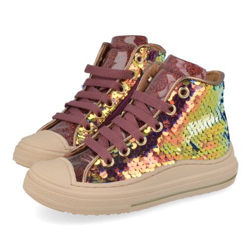 Zecchino d'oro sneakers brons Meisjes (Brons kleurige pailletten sneaker  - f13-4305) - Junior Steps