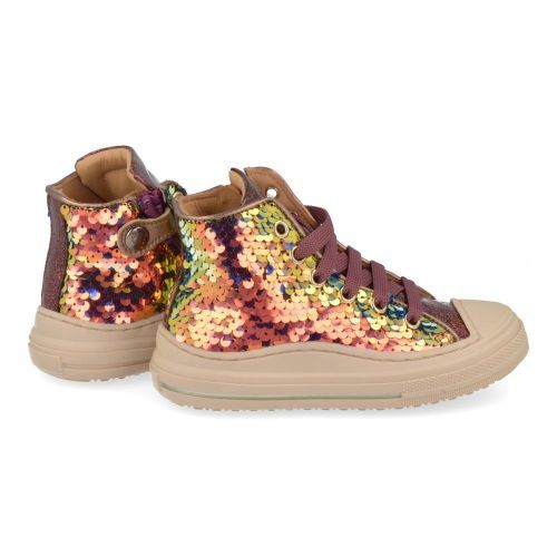 Zecchino d'oro sneakers brons Meisjes (Brons kleurige pailletten sneaker  - f13-4305) - Junior Steps