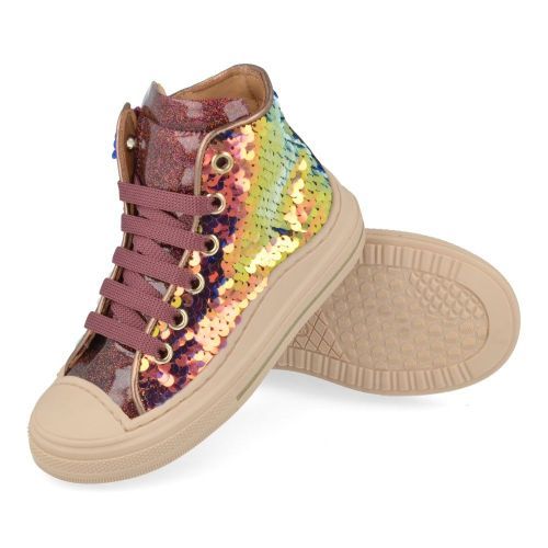 Zecchino d'oro sneakers brons Meisjes (Brons kleurige pailletten sneaker  - f13-4305) - Junior Steps