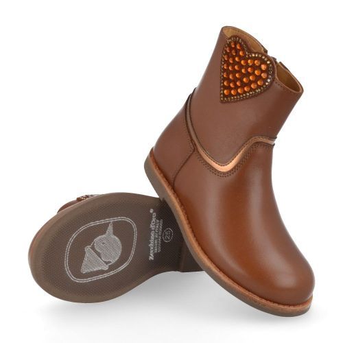 Zecchino d'oro Short boots cognac Girls (1424) - Junior Steps