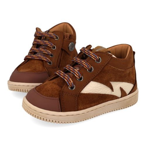 Zecchino d'oro sneakers cognac Jongens (cognac sneaker met rubber stootneus - B13-1304) - Junior Steps