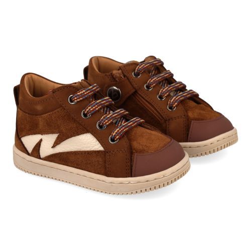 Zecchino d'oro sneakers cognac Jongens (cognac sneaker met rubber stootneus - B13-1304) - Junior Steps