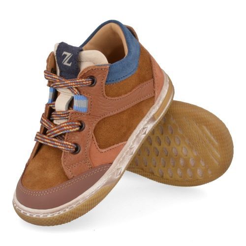 Zecchino d'oro sneakers cognac Jongens (cognac sneaker met rubberen stootneus - n12-1609) - Junior Steps