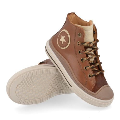 Zecchino d'oro sneakers cognac Jongens ( - cognac sneaker met rubberen topf13-4300) - Junior Steps