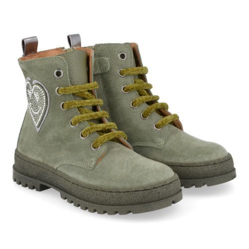 Zecchino d'oro Lace-up boots Khaki Girls (f27-5707) - Junior Steps