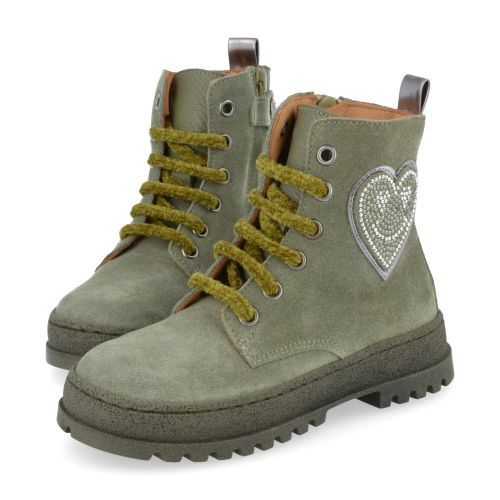 Zecchino d'oro Lace-up boots Khaki Girls (f27-5707) - Junior Steps