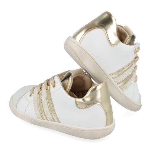 Zecchino d'oro sneakers ecru Meisjes ( - ecru combi sneaker met rubber stootneusN12-1598) - Junior Steps