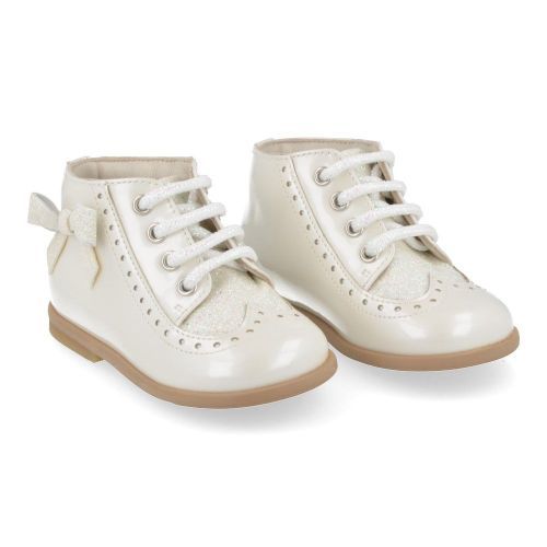 Zecchino d'oro Lace shoe ecru Girls (N1-1205-1G) - Junior Steps
