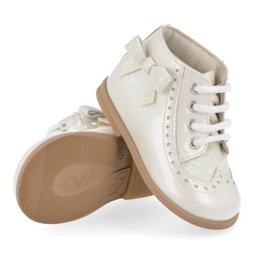 Zecchino d'oro Lace shoe ecru Girls (N1-1205-1G) - Junior Steps