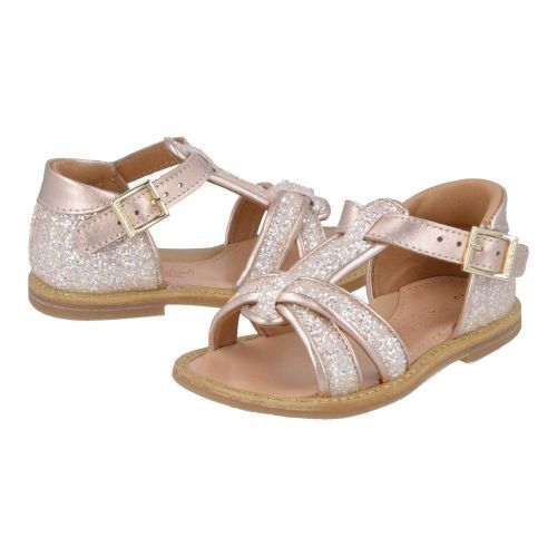 Zecchino d'oro sandalen roze Meisjes (glitter sandaaltje met gesloten hiel - A23-2402) - Junior Steps