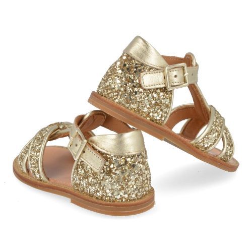 Zecchino d'oro sandalen GOUD Meisjes ( - goud glitter sandaaltje met gesloten hieA23-2402) - Junior Steps