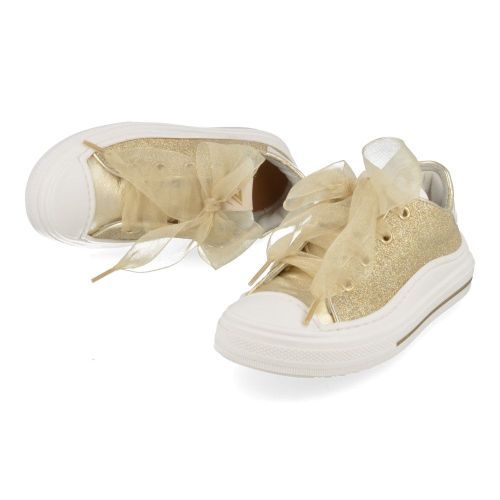 Zecchino d'oro sneakers GOUD Meisjes ( - goud glitter sneaker met rubber stootneuF13-4328-1L) - Junior Steps