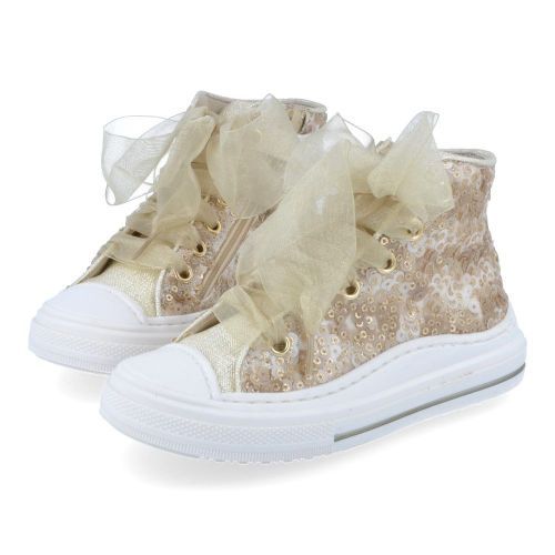 Zecchino d'oro sneakers GOUD Meisjes (Goud kleurige pailletten sneaker  - f13-4305) - Junior Steps