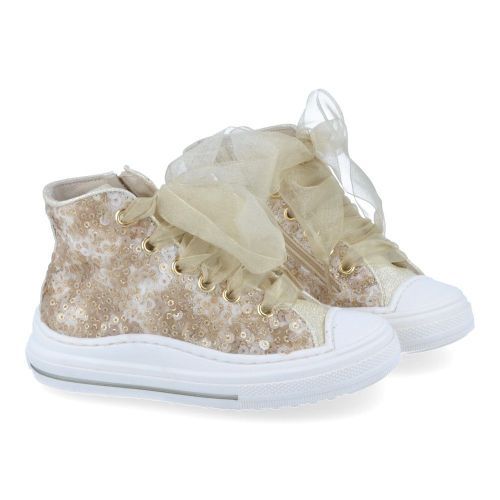 Zecchino d'oro sneakers GOUD Meisjes (Goud kleurige pailletten sneaker  - f13-4305) - Junior Steps