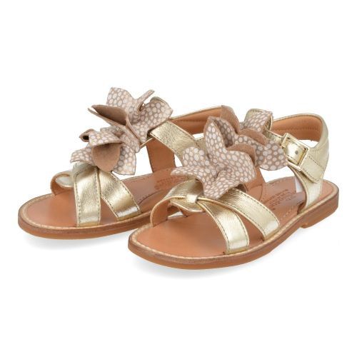 Zecchino d'oro sandalen GOUD Meisjes ( - gouden sandaal met bloemenA21-1846-4L) - Junior Steps