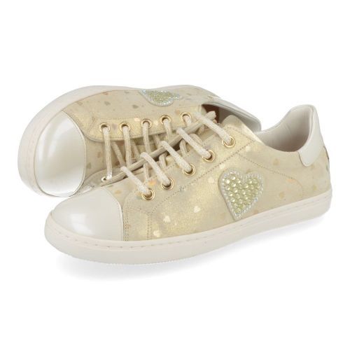 Zecchino d'oro sneakers GOUD Meisjes ( - gouden sneaker met hartjeF12-4120) - Junior Steps
