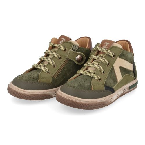 Zecchino d'oro sneakers kaki Jongens (Kaki sneaker met rubber stootneus - n12-1605) - Junior Steps
