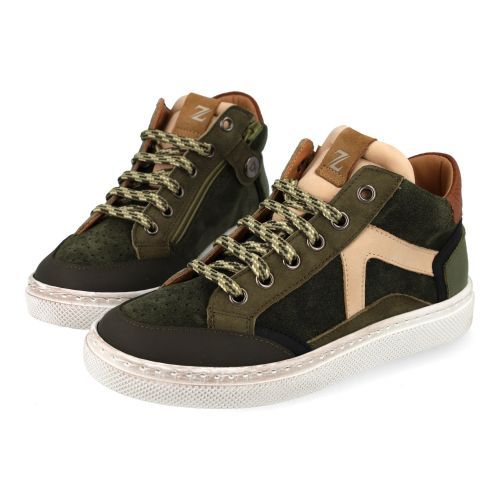 Zecchino d'oro sneakers kaki Jongens (kaki sneaker met rubbere stootneus - M12-7225) - Junior Steps